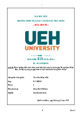 tiểu luận kết thúc học phần kinh tế vĩ mô | Đại học Kinh tế Thành phố Hồ Chí Minh