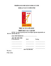 Form tiểu luận triết - Triết học Mác Lênin (SSH1111) | Trường Đại học Bách khoa Hà Nội