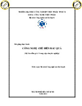 Giáo trình công nghệ sau thu hoạch | Trường Đại học Công nghiệp thực phẩm TP.HCM