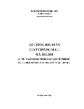 Đề cương học phần luật thương mại | Trường đại học Luật, đại học Quốc gia Hà Nội