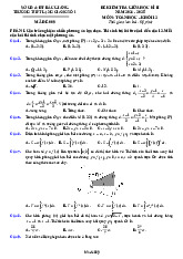 Đề giữa kì 2 Toán 12 năm 2024 – 2025 trường THPT Lạng Giang 1 – Bắc Giang có đáp án