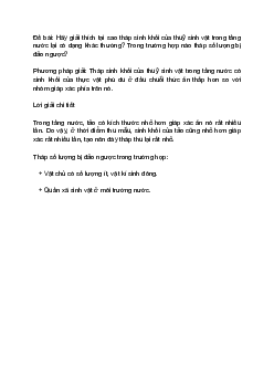 Trường hợp nào tháp sinh khối của thuyết sinh vật bị đảo ngược? Câu hỏi ôn tập Sinh học 12 nâng cao