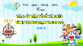Giáo án điện tử Toán 4 Tuần 1 Cánh diều: Ôn tập về số và phép tính trong phạm vi 100 000 (tiếp theo)