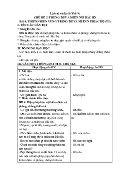 Giáo án Lịch sử và Địa lí lớp 4 Tiết 9,10,15,16 | Kết nối tri thức