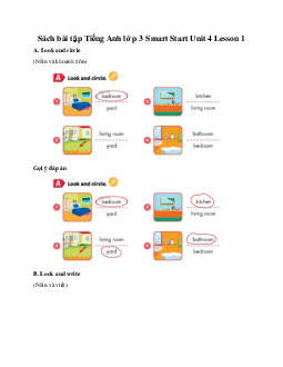Sách bài tập Tiếng Anh lớp 3 Smart Start Unit 4 Lesson 1