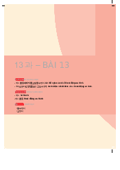 Bài giảng luyện tập bài 13 - Hàn Quốc Học | Trường Đại học Ngoại ngữ, Đại học Quốc gia Hà Nội