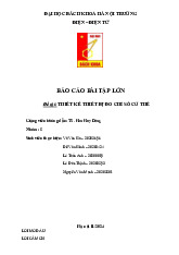 Báo cáo Thiết kế thiết bị đo chỉ số cơ thể môn Kỹ thuật vi xử lý | Trường Đại học Bách Khoa Hà Nội