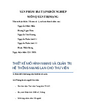 Báo cáo Thiết kế mô hình mạng và quản trị hệ thống mạng LAN cho thư viện môn Quản trị mạng | Trường Quốc tế - Đại học Quốc gia Hà Nội