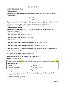 Tài liệu chủ đề dãy số