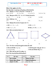 Đề Ôn Thi HK1 Toán 6 CTST Có Đáp Án-Đề 1