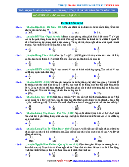 Bài tập VD – VDC Toán 11 trong các đề thi thử THPT 2020 môn Toán