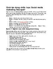 Cách tạo dựng chiến lược Social media marketing hiệu quả? môn Marketing căn bản | Trường đại học Mở Hà Nội