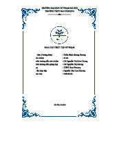 Báo cáo Thực Tập Cuối Kỳ Môn GDTC - Lớp 11A Trường THPT Đan Phượng