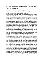 Bài văn Tả cây non mới trồng chọn lọc hay nhất Tập làm văn lớp 5