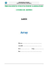 Lab 04: Array Functions and Random Matrix Generation | Môn C/C++ Programming - Trường Đại học Quốc tế, Đại học Quốc gia Thành phố Hồ Chí Minh