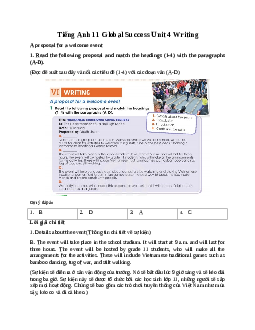 Giải Unit 4 Writing | Tiếng Anh 11 Global Success