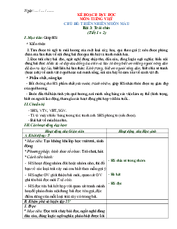 Bài 3: Trái chín Tuần 24 Tiết 1, 2 | Giáo án Tiếng Việt 2 học kì 2 | Chân trời sáng tạo