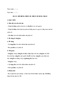 Giáo án Toán 6 sách Kết nối tri thức với cuộc sống HK2
