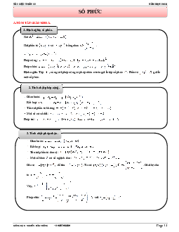 Các dạng toán và bài tập số phức có lời giải chi tiết – Nguyễn Bảo Vương Toán 12