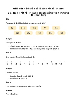 Giải Toán lớp 4 Bài 3: Số chẵn, số lẻ | Kết nối tri thức
