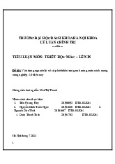 Tiểu luận Vận dụng nguyên lý về sự phát triển trong xu hướng cuộc cách mạng công nghiệp 4.0 hiện nay | Môn Triết học Mác - Lênin - Đại học Bách Khoa Hà Nội