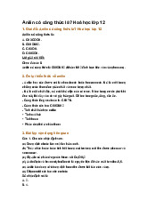 Anilin có công thức là? Hoá học lớp 12