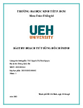 Bài thu hoạch về Tư tưởng Hồ Chí Minh - Lớp 23C1HCM