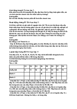 Giải SGK Tin học 7 Bài 2: Tìm kiếm nhị phân| Cánh diều