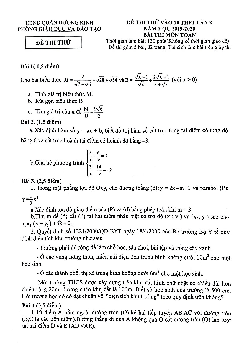 Đề thi thử vào 10 lần 2 năm 2019 – 2020 môn Toán phòng GD&ĐT Dương Kinh – Hải Phòng