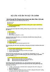 TOP 450 Bộ câu hỏi ôn thi tài chính - Pháp luật đại cương | Trường Đại học Mở Hà Nội