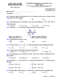Đề thi thử Toán THPTQG 2019 lần 2 trường THPT Trần Phú – Quảng Ninh