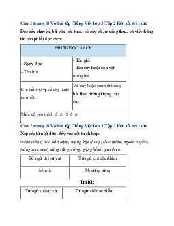 Giải VBT Tiếng Việt lớp 3 Bài 8: Bầy voi rừng Trường Sơn trang 18 | Kết nối tri thức