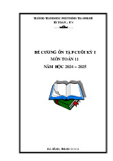 Đề cương cuối kỳ 1 Toán 11 năm 2024 – 2025 trường THPT Thanh Khê – Đà Nẵng