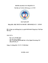 Tiểu luận môn Kinh tế chính trị Mac Lênin  - trường đại học kinh tế Quốc dân.