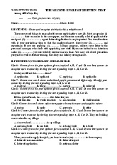 Bài kiểm tra tiếng anh | Học viện Hành chính Quốc gia