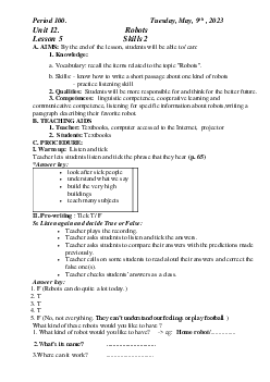 Giáo án Tiếng Anh 6 sách Global Success HK2 Tuần 35