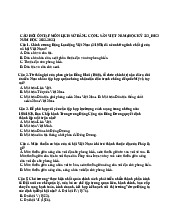 120 câu trắc nghiệm LSĐ/ Trường đại học Nguyễn Tất Thành