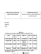 Bài kiểm tra tự luận - Phân tích hoạt động kinh doanh | Đại học Mở Hà Nội