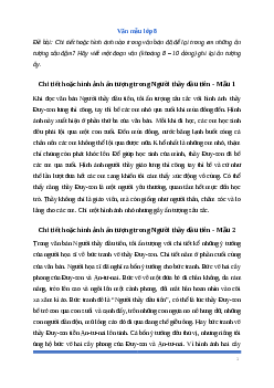 Văn mẫu lớp 8: Chi tiết hoặc hình ảnh trong Người thầy đầu tiên đã để lại trong em những ấn tượng sâu đậm Ngữ Văn 8 | Cánh diều