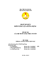 Bài Tập Lớn: Các Hệ Thống Học Trực Tuyến Môn Năng Lực Số Ứng Dụng