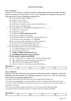 Kì thi chọn đội tuyển chính thức dự thi HSG quốc gia lớp 12 THPT tỉnh Phú Thọ năm học 2020-2021 môn thi Tiếng Anh ngày 1