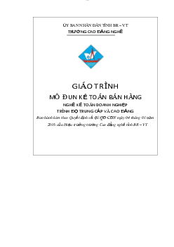 Giáo trình kế toán bán hàng