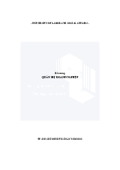 Đề cương ngành Quản trị kinh doanh | Trường đại học Lao động - Xã hội