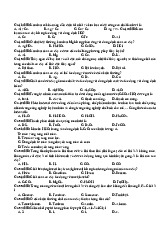 Đề cương trắc nghiệm ôn tập Hoá đại cương có đáp án | Đề cương Hoá đại cương | Trường Đại học khoa học Tự nhiên