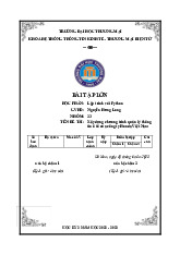Xây dựng chương trình quản lý thông tin ô tô của công ty Honda Việt Nam | Bài tập lớn Lập trình với Python