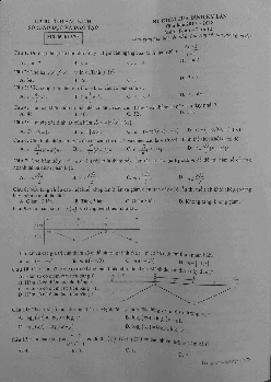 Đề kiểm tra định kỳ lần 1 Toán 12 năm học 2017 – 2018 sở GD và ĐT Bắc Ninh