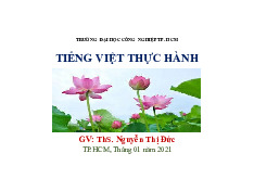 Chương I,II Final Exam - Tiếng Việt Thực Hành 2021
