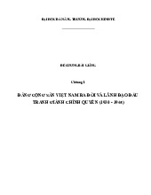 Đề cương bài giảng môn lịch sử Đảng –Trường Đại học bách khoa - đại học Đà Nẵng