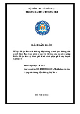 Phân tích môi trường Marketing vi mô ảnh hưởng đến quyết định lựa chọn phân đoạn thị trường của doanh nghiệp Biti’s | Bài thảo luận marketing căn bản