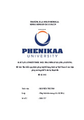 Tìm hiểu quy định pháp luật tố tụng hình sự Việt Nam về các biện pháp cưỡng chế? Liên hệ thực tiễn | Bài tập lớn kết thúc học phần pháp luật đại cương